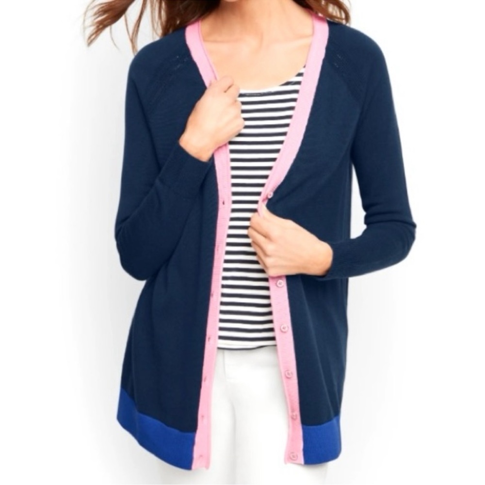 Talbots Color Block girlfriend sweater
